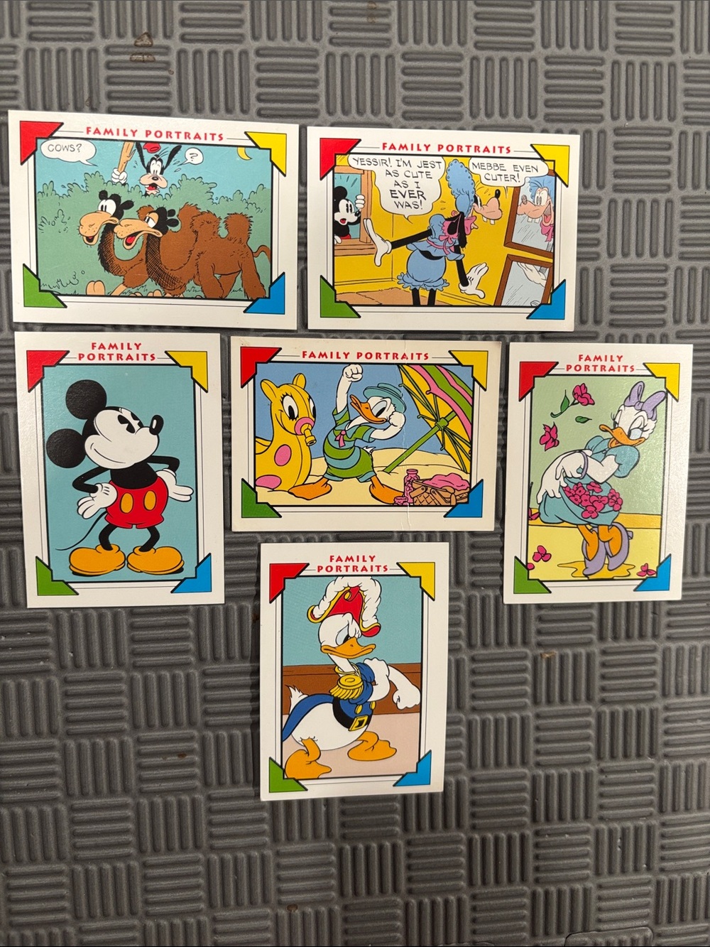 1991 IMPEL DISNEY FAMILY FORTRAIT 6 trading cards